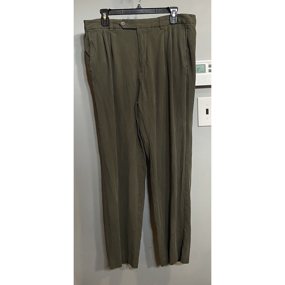 Tommy Bahama Pants Olive Silk Rayon‎ From Bamboo Blend Mens 34x29.5